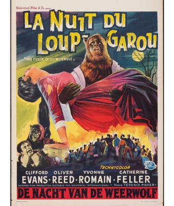 LA NUIT du LOUP GAROU FILM Riti-POSTER/REPRODUCTION d1 AFFICHE VINTAGE pas cheres