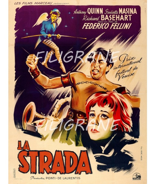 LA STRADA FILM Rytr-POSTER/REPRODUCTION d1 AFFICHE VINTAGE est présent 