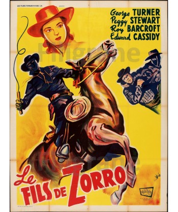 LE FILS de ZORRO FILM Rtmf-POSTER/REPRODUCTION d1 AFFICHE VINTAGE les ctes