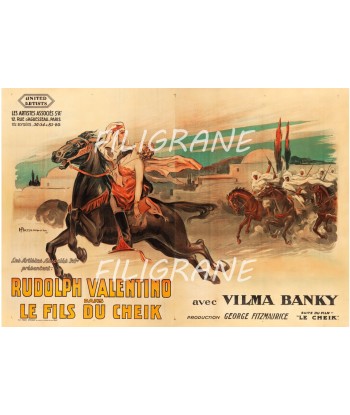 LE FILS du CHEIK FILM Rzxl-POSTER/REPRODUCTION d1 AFFICHE VINTAGE Paris Déstockage Promo