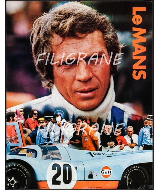 LE MANS FILM  Rqxl-POSTER/REPRODUCTION d1 AFFICHE VINTAGE livraison et retour toujours gratuits