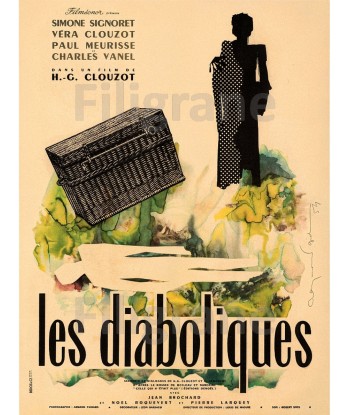 LES DIABOLIQUES FILM Rxsd-POSTER/REPRODUCTION d1 AFFICHE VINTAGE Venez acheter