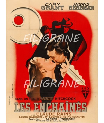 LES ENCHAîNéS FILM Rmxj-POSTER/REPRODUCTION d1 AFFICHE VINTAGE du meilleur 