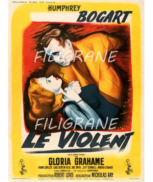 LE VIOLENT FILM Ryii-POSTER/REPRODUCTION d1 AFFICHE VINTAGE shop