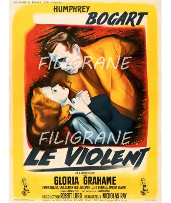 LE VIOLENT FILM Ryrj-POSTER/REPRODUCTION d1 AFFICHE VINTAGE vous aussi creer 