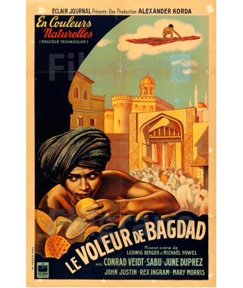 LE VOLEUR de BAGDAD FILM Rxgx-POSTER/REPRODUCTION d1 AFFICHE VINTAGE du meilleur 