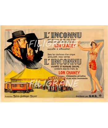 L'INCONNU FILM CIRQUE Rodb-POSTER/REPRODUCTION d1 AFFICHE VINTAGE Découvrez la collection