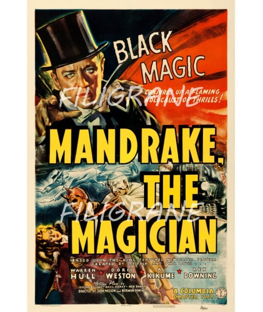 MANDRAKE the MAGICIAN FILM Riqd-POSTER/REPRODUCTION d1 AFFICHE VINTAGE Découvrez la collection