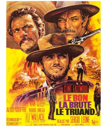 FILM LE BON LA BRUTE LE TRUAND Reek-POSTER/REPRODUCTION 90x120cm* d1 AFFICHE VINTAGE basket pas cher