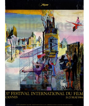 FESTIVAL de CANNES 1984 - AFFICHE ORIGINALE 60x80cm avec marques d'usage plus qu'un jeu 