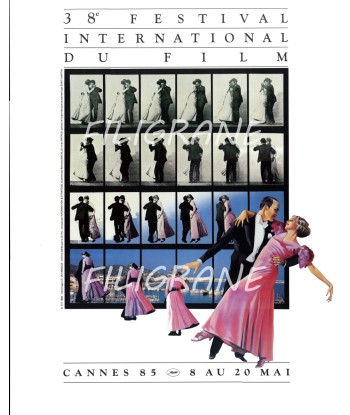 FESTIVAL de CANNES 1985 - BELLE AFFICHE ORIGINALE 60x80cm Etat Neuf soldes