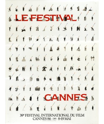 FESTIVAL de CANNES 1986 - BELLE AFFICHE ORIGINALE 60x80cm Etat Neuf ouvre sa boutique