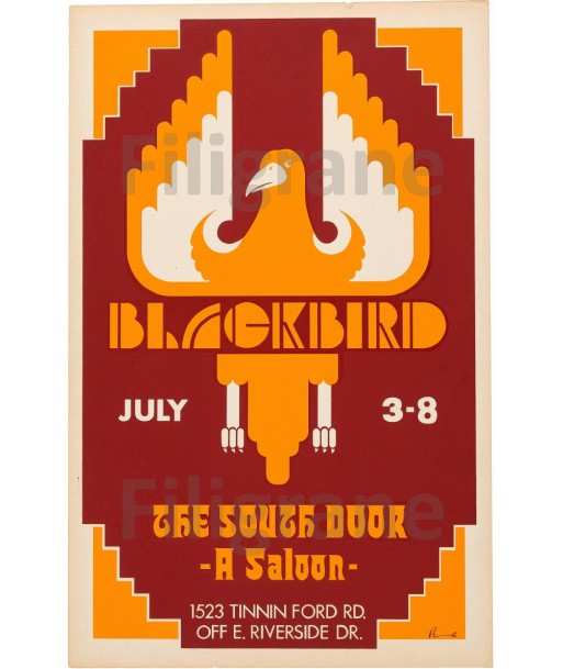 BLAKBIRD SOUTH DOOR FILM Rwrg POSTER/REPRODUCTION d1 AFFICHE VINTAGE en stock